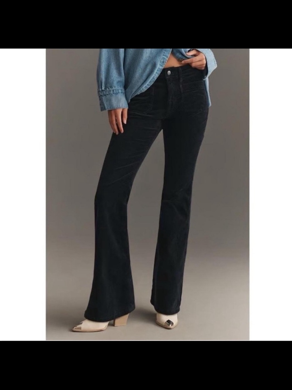 Pilcro Black navy blue corduroy Jeans